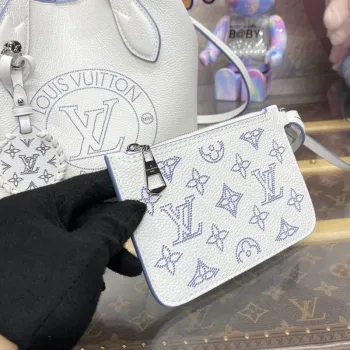 LV M11734 Louis Vuitton Blossom PM Tote Bag White/Blue