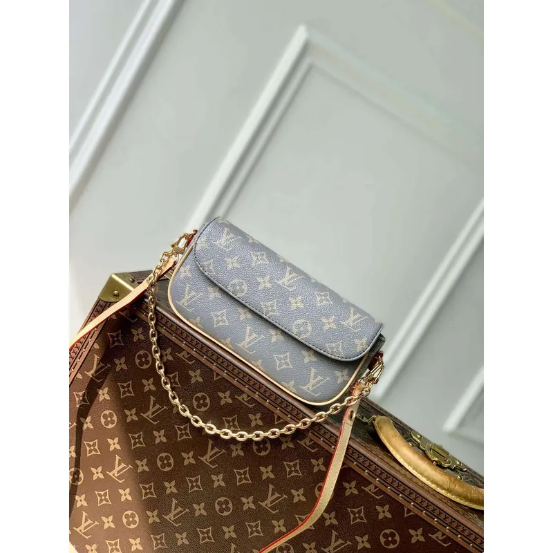 LV M12778 Louis Vuitton Wallet on Chain Ivy Bag Trianon Gray
