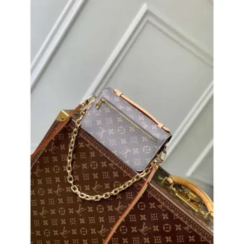 LV M12429 Louis Vuitton Pochette Métis East West Bag Trianon Gray