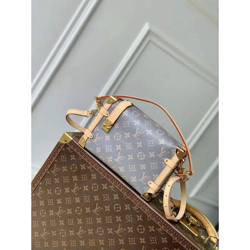 LV M12428 Louis Vuitton Side Trunk MM Bag Trianon Gray