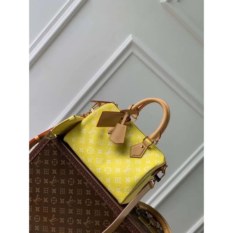 LV M24429 Louis Vuitton Speedy P9 Bandoulière 25 Bag Monogram Leather Fluorescent Yellow