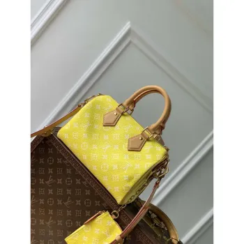 LV M24429 Louis Vuitton Speedy P9 Bandoulière 25 Bag Monogram Leather Fluorescent Yellow