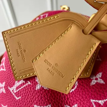 LV M11562 Louis Vuitton Speedy P9 Bandoulière 25 Monogram Bag Rose Red