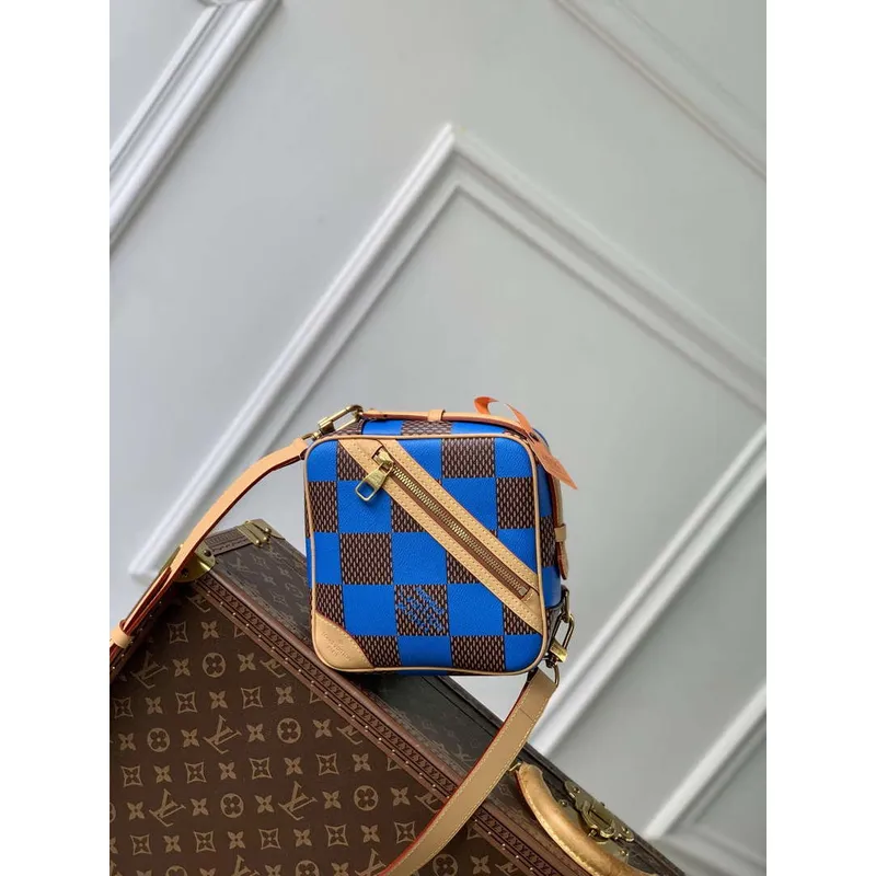 LV N40547 Louis Vuitton Chess Messenger Bag Blue