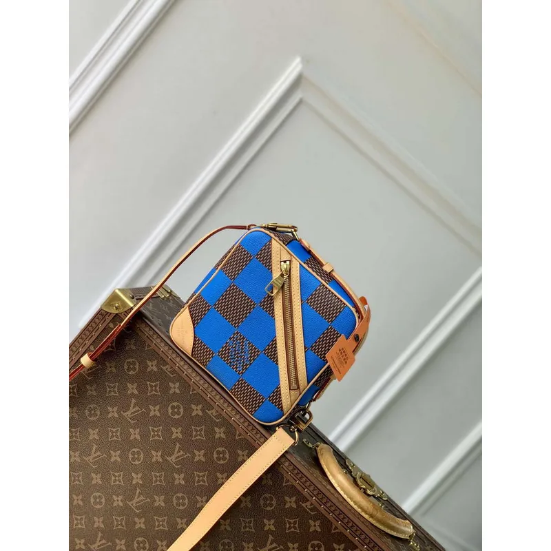 LV N40547 Louis Vuitton Chess Messenger Bag Blue