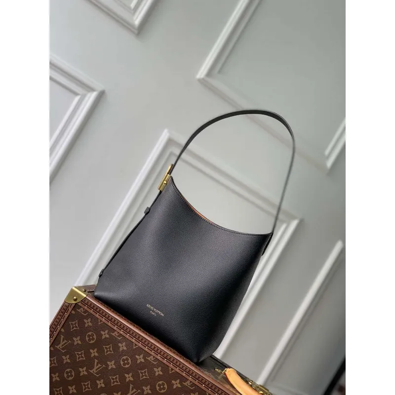 LV M25352 Louis Vuitton Low Key Hobo PM Bag Black