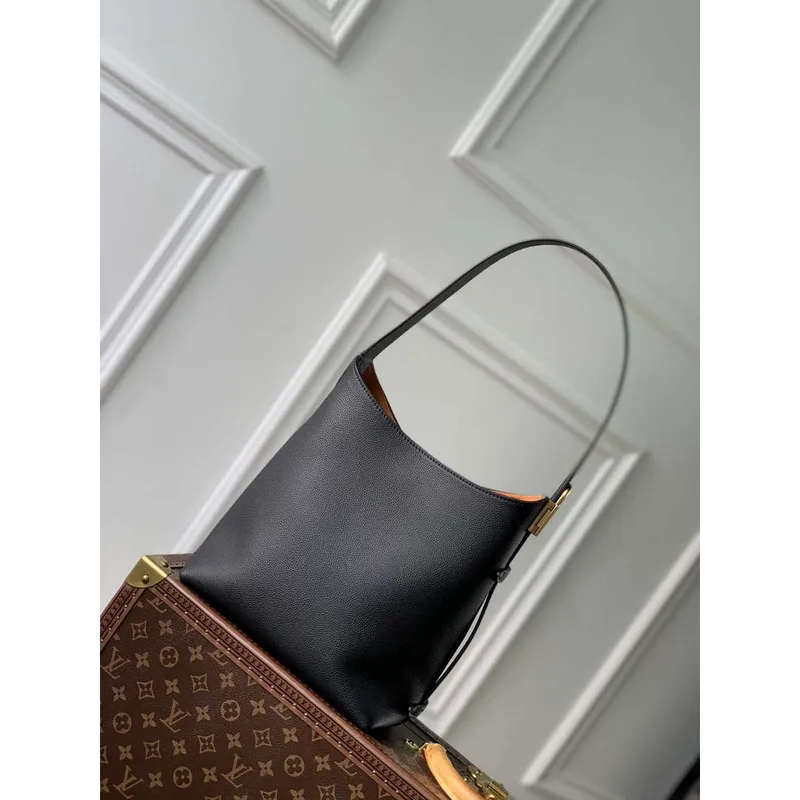 LV M25352 Louis Vuitton Low Key Hobo PM Bag Black