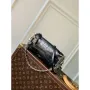 LV M25445 Louis Vuitton Slim Trunk Bag Crocodile Pattern Black
