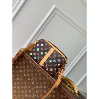 LV M24820 Louis Vuitton Envelope Messenger Cross body Bag Chocolate