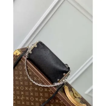 LV M25445 Louis Vuitton Slim Trunk Bag Ostrich Pattern Black