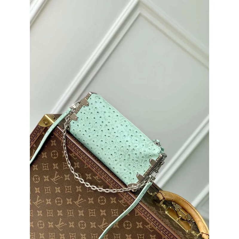 LV M25445 Louis Vuitton Slim Trunk Bag Ostrich Pattern Fruit green