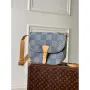LV N40743 Louis Vuitton Montsouris Messenger MM Damier Cross body Bag Blue