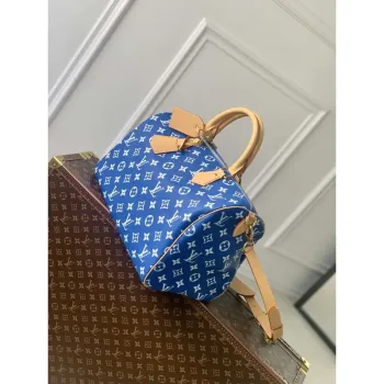 LV M24418 Louis Vuitton Speedy P9 Bandoulière 40 Bag Monogram Leather Blue