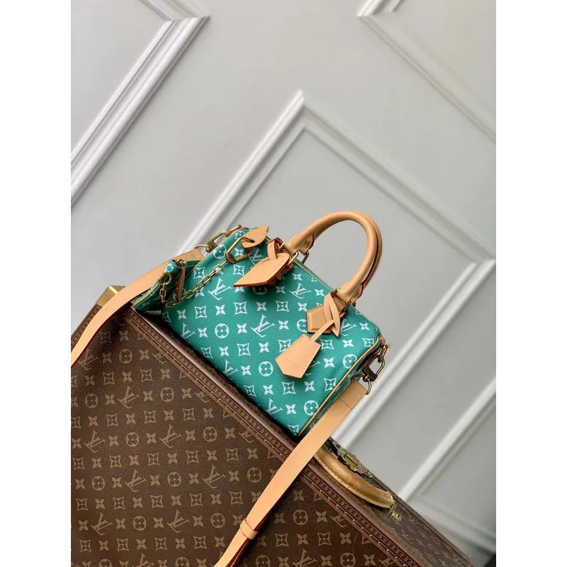 LV M24423 Louis Vuitton Speedy P9 Bandoulière 25 Bag Monogram Leather Light Green