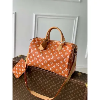 Louis Vuitton Speedy P9 Bandoulière 40 — Monogram Leather in Vibrant Orange