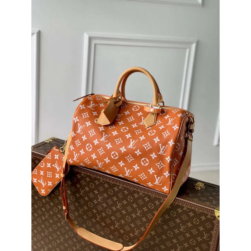 LV M24417 Louis Vuitton Speedy P9 Bandoulière 40 Bag Monogram Leather Orange