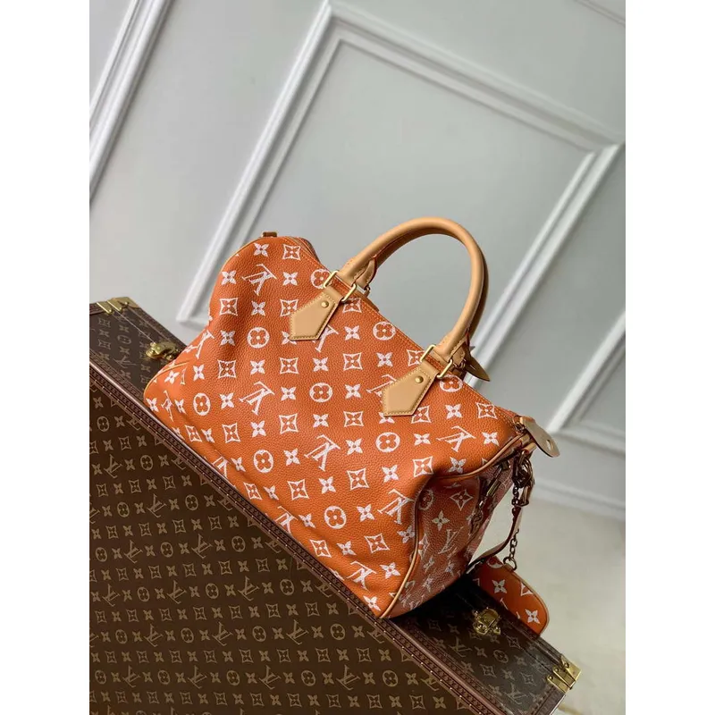 LV M24417 Louis Vuitton Speedy P9 Bandoulière 40 Bag Monogram Leather Orange