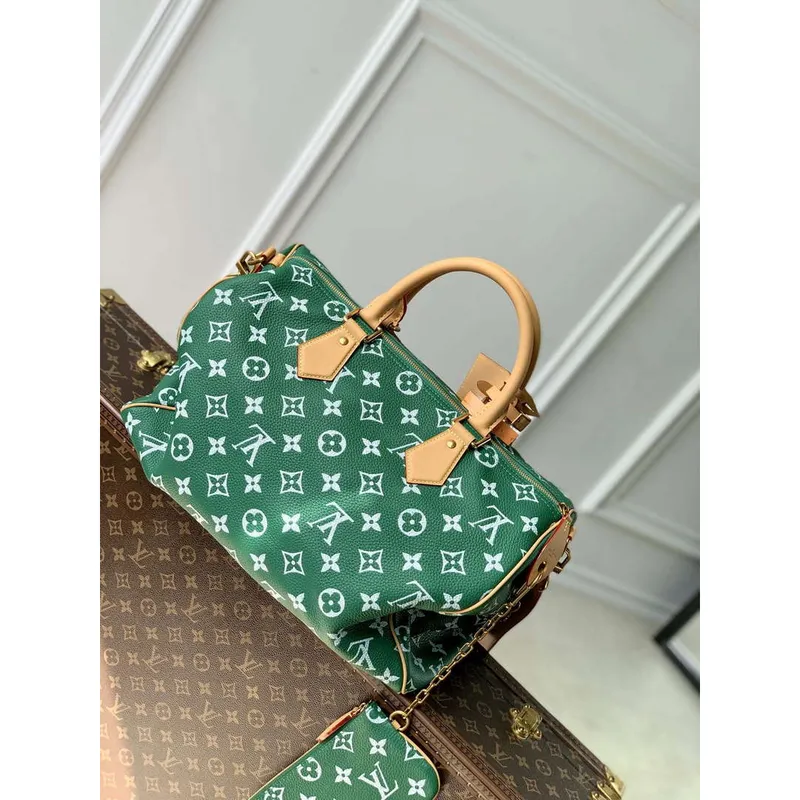 LV M24417 Louis Vuitton Speedy P9 Bandoulière 40 Bag Monogram Leather Green