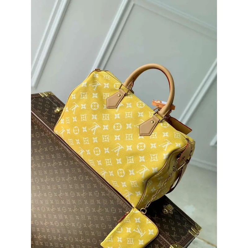 LV M24419 Louis Vuitton Speedy P9 Bandoulière 40 Bag Monogram Leather Yellow