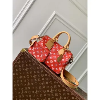 LV M24425 Louis Vuitton Speedy P9 Bandoulière 25 Bag Monogram Leather Red