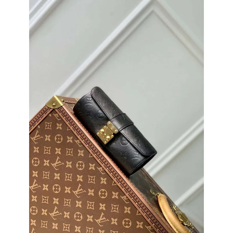 LV M10145 Louis Vuitton Etui Bijoux Jewellery Case Black Leather