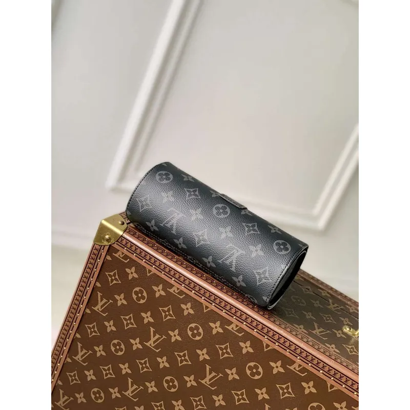 LV M10145 Louis Vuitton Etui Bijoux Jewellery Case Black Monogram coated canvas