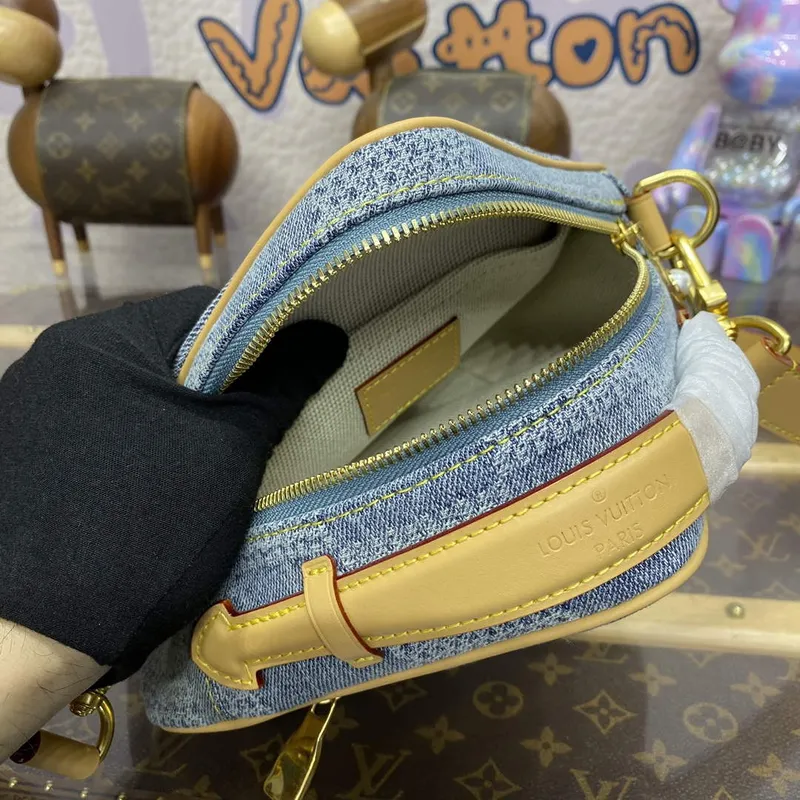 LV N40706 Louis Vuitton Chess Messenger Bag Blue