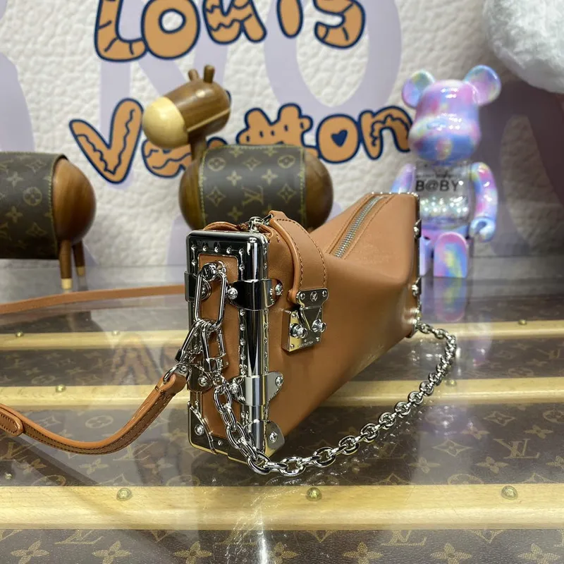 LV M25445 Louis Vuitton Slim Trunk Bag Brown