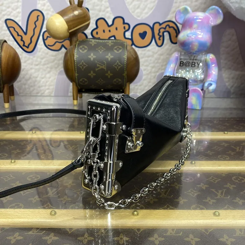 LV M25445 Louis Vuitton Slim Trunk Bag Black