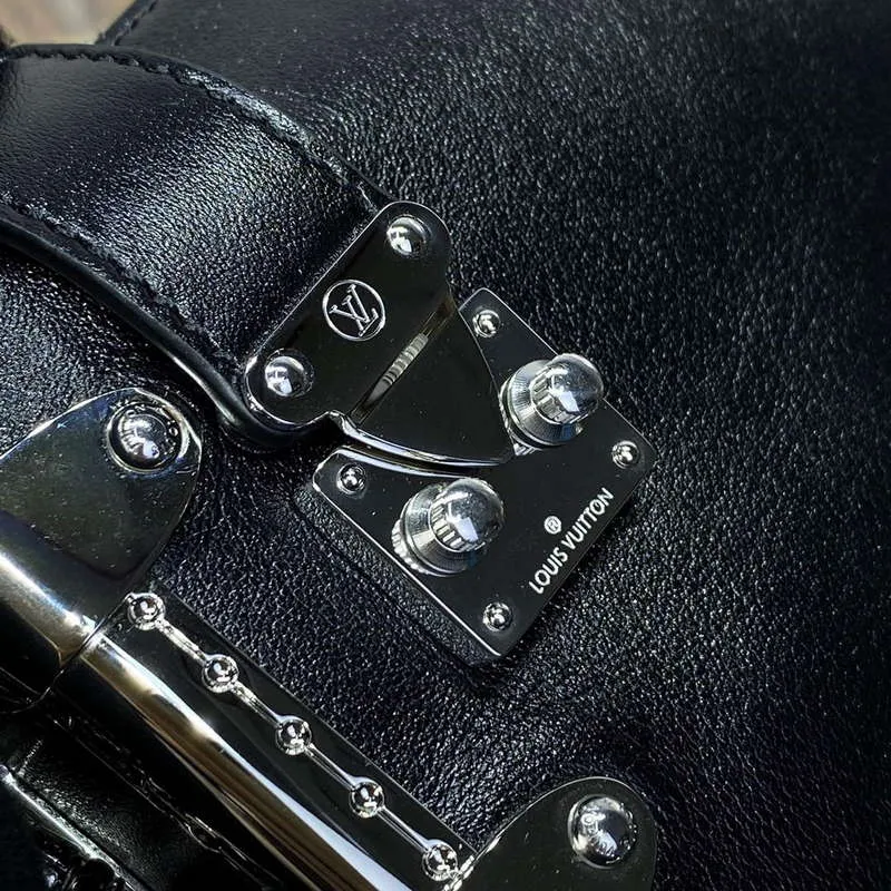 LV M25445 Louis Vuitton Slim Trunk Bag Black