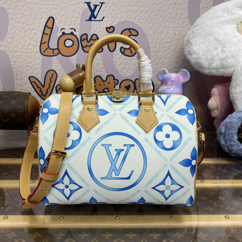 LV M11264 Louis Vuitton Speedy Bandoulière 25 Bag Lagoon Blue