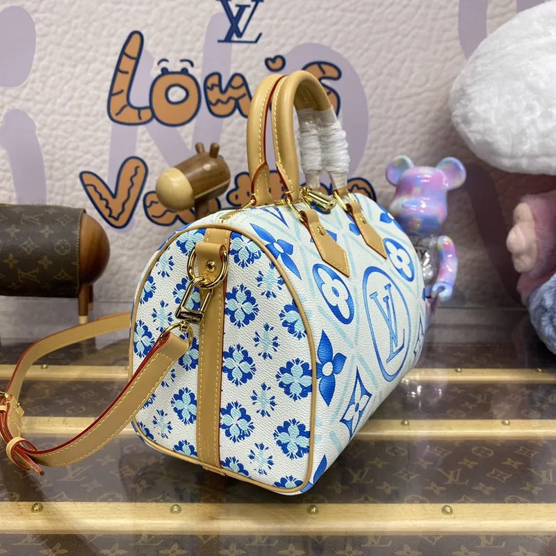 LV M11264 Louis Vuitton Speedy Bandoulière 25 Bag Lagoon Blue