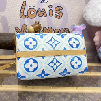 LV M11264 Louis Vuitton Speedy Bandoulière 25 Bag Lagoon Blue