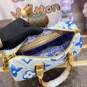 LV M11264 Louis Vuitton Speedy Bandoulière 25 Bag Lagoon Blue