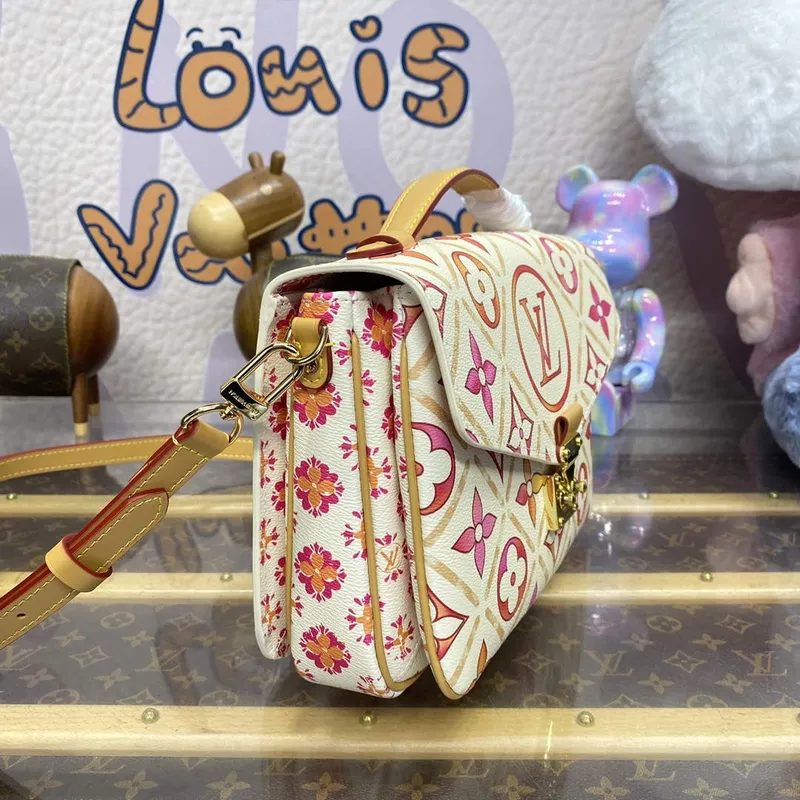LV M11461 Louis Vuitton Pochette Métis Handbag Coral