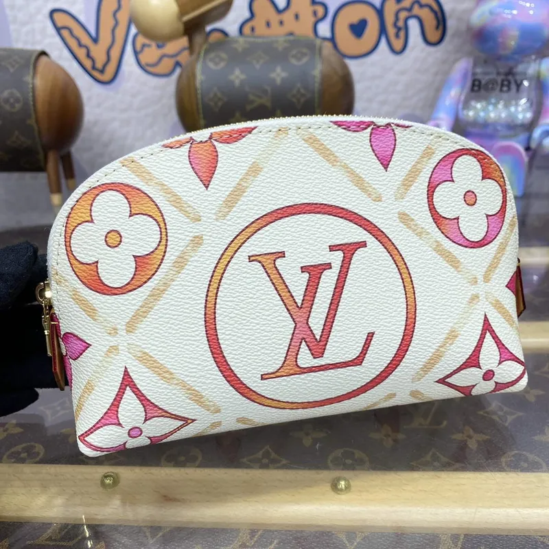 LV M11239 Louis Vuitton Pochette Cosmétique PM Bag Coral