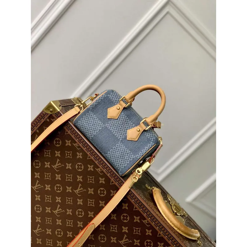 LV N40682 Louis Vuitton Speedy Bandoulière 18 Bag Blue