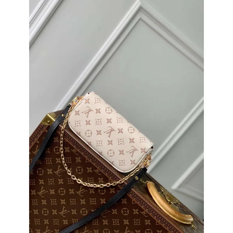 LV M83091 Louis Vuitton Wallet on Chain Ivy Mini Bag Monogram Dune coated canvas