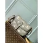 LV M46386 Louis Vuitton Diane Monogram Empreinte Leather Gray with Camel