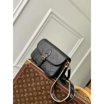LV M46386 Louis Vuitton Diane Monogram Empreinte Leather Black