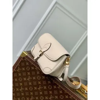 LV M46388 Louis Vuitton Diane Monogram Empreinte Leather White