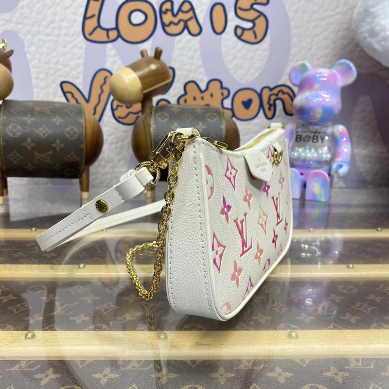 LV M83448 Louis Vuitton Easy Pouch On Strap Bag Monogram Empreinte Crame Pink