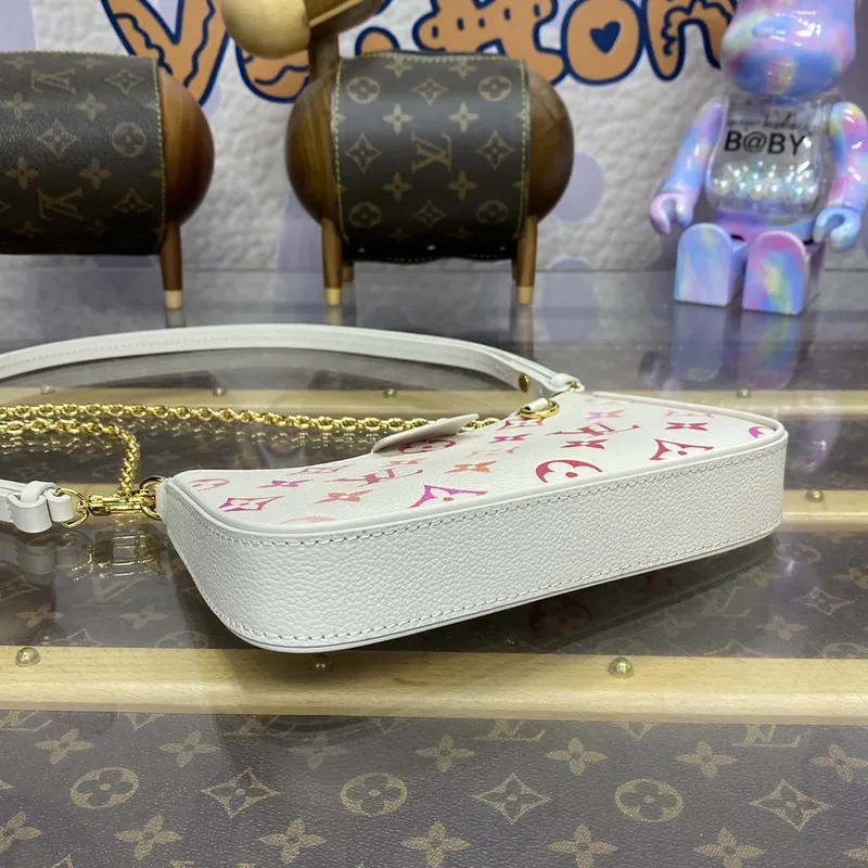 LV M83448 Louis Vuitton Easy Pouch On Strap Bag Monogram Empreinte Crame Pink