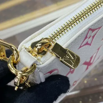 LV M83448 Louis Vuitton Easy Pouch On Strap Bag Monogram Empreinte Crame Pink