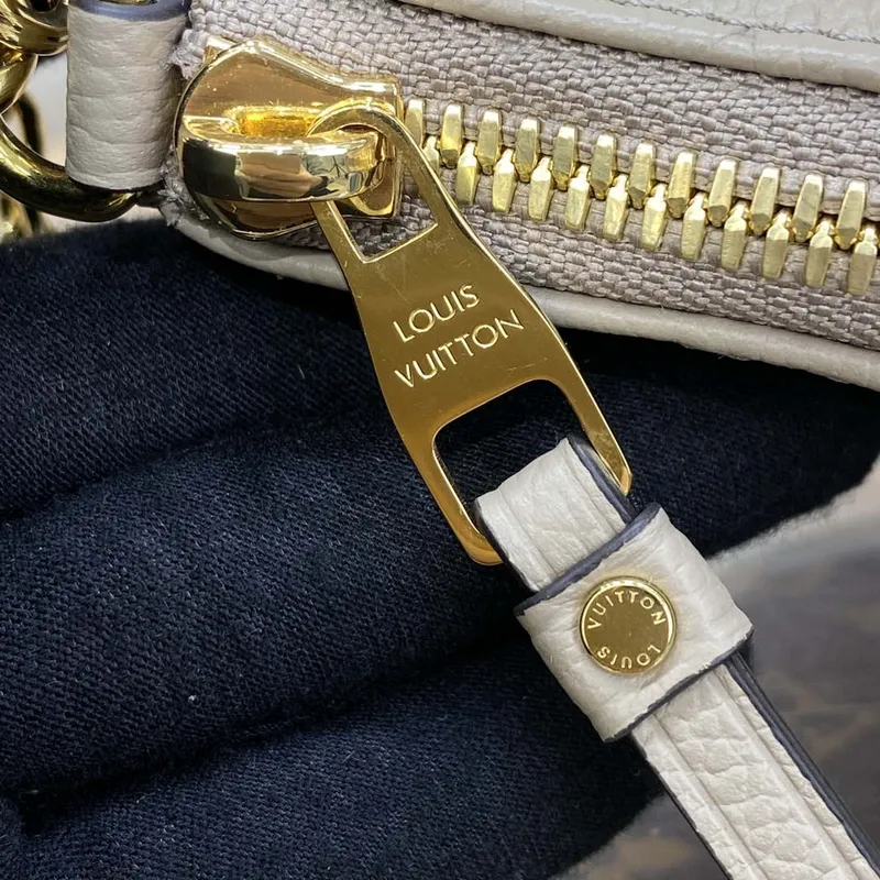 LV M81862 Louis Vuitton Easy Pouch On Strap Bag Monogram empreinte Tourterelle Beige