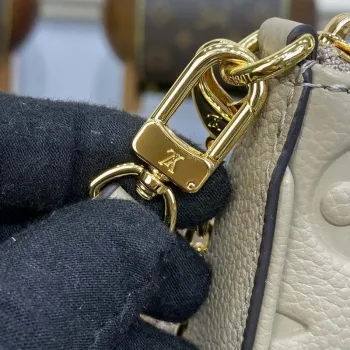 LV M81862 Louis Vuitton Easy Pouch On Strap Bag Monogram empreinte Tourterelle Beige
