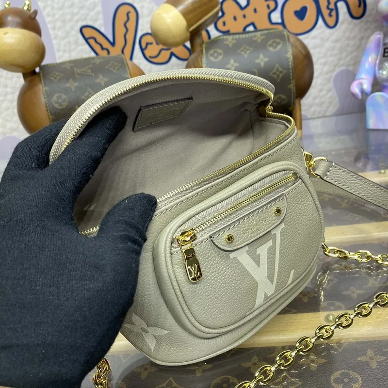 LV M82208 Louis Vuitton Mini Bumbag Monogram Empreinte Gray
