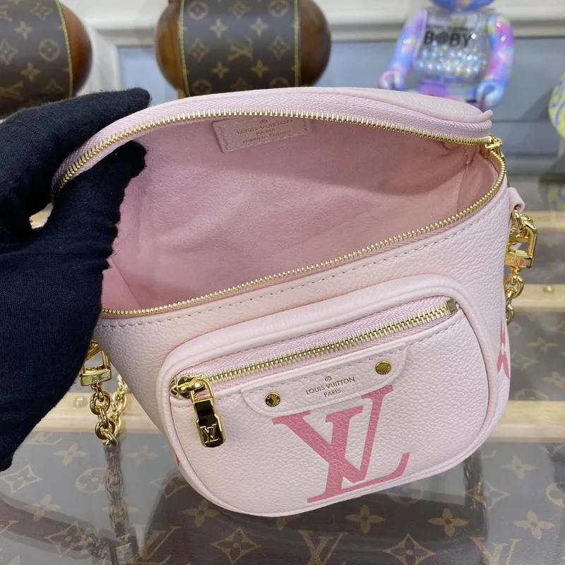 LV M82347 Louis Vuitton Mini Bumbag Monogram Empreinte Pink