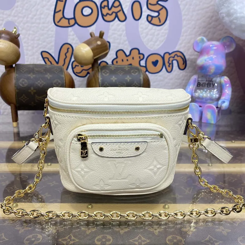 LV  M83275 Louis Vuitton Mini Bumbag Monogram Empreinte Cream