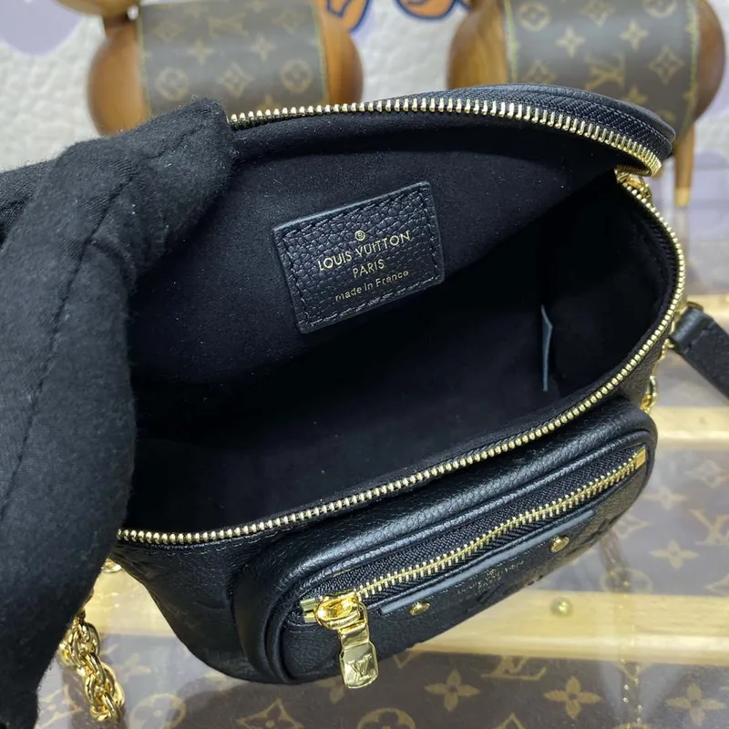 LV M46917 Louis Vuitton Mini Bumbag Monogram Empreinte Black
